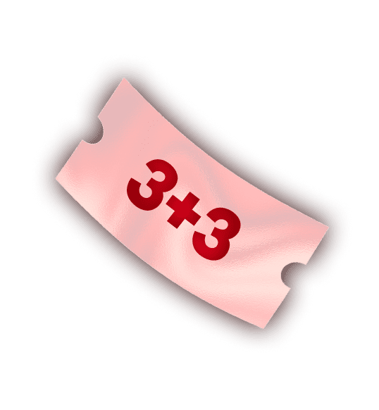 3+3