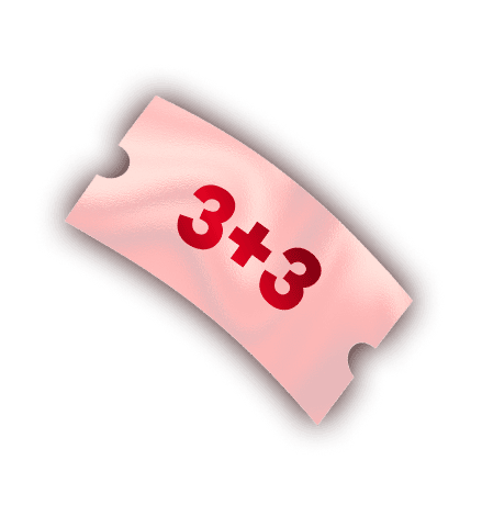3+3
