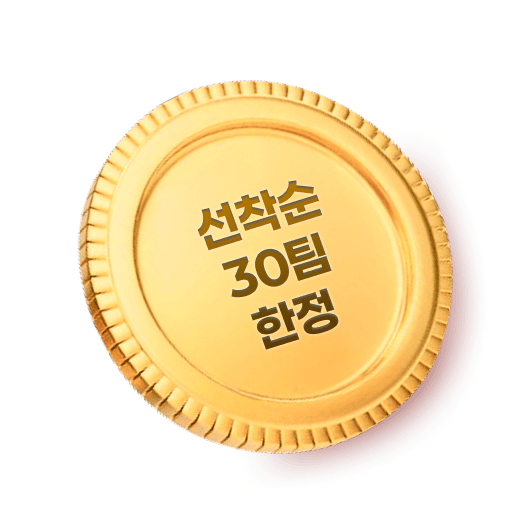 선착순 30팀 한정
