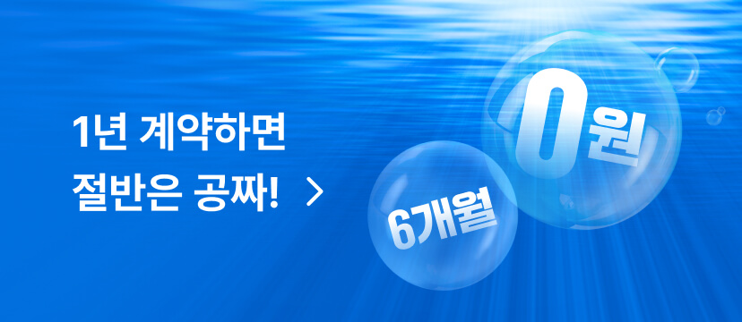 1년 계약하면 절반은 공짜!